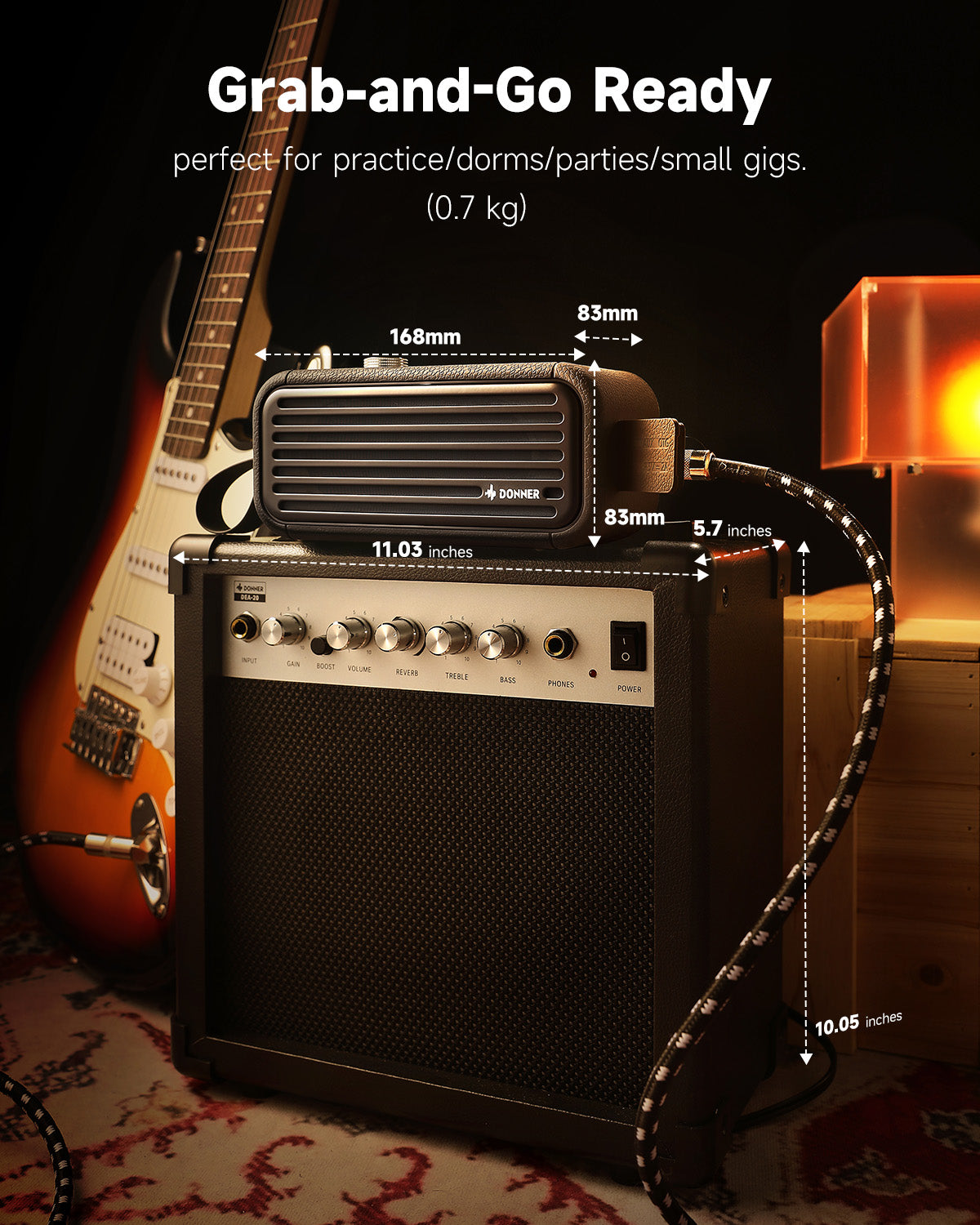 Donner GO Amplificador de guitarra eléctrica