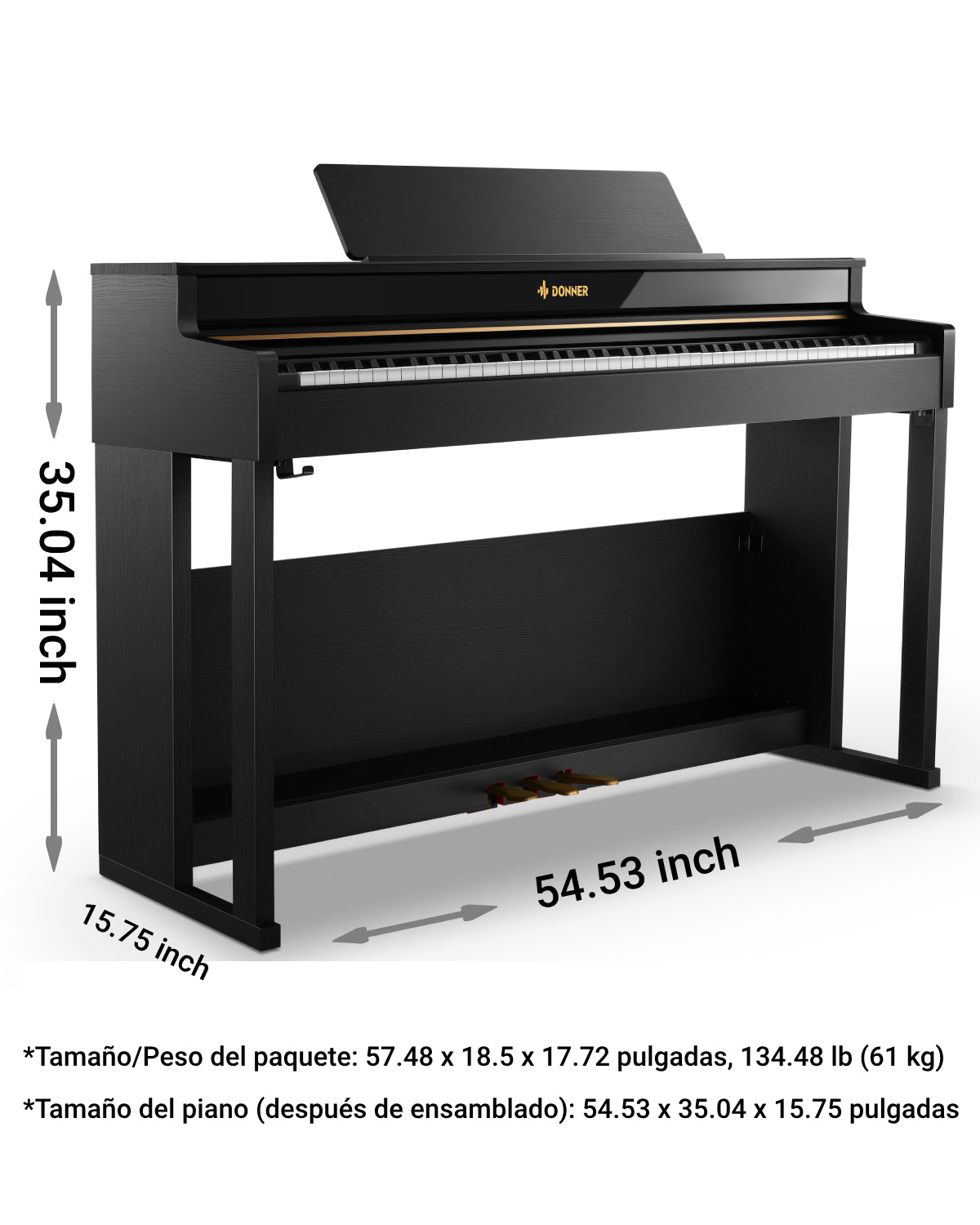 Donner DDP-400 Piano digital Profesional Teclado de Piano