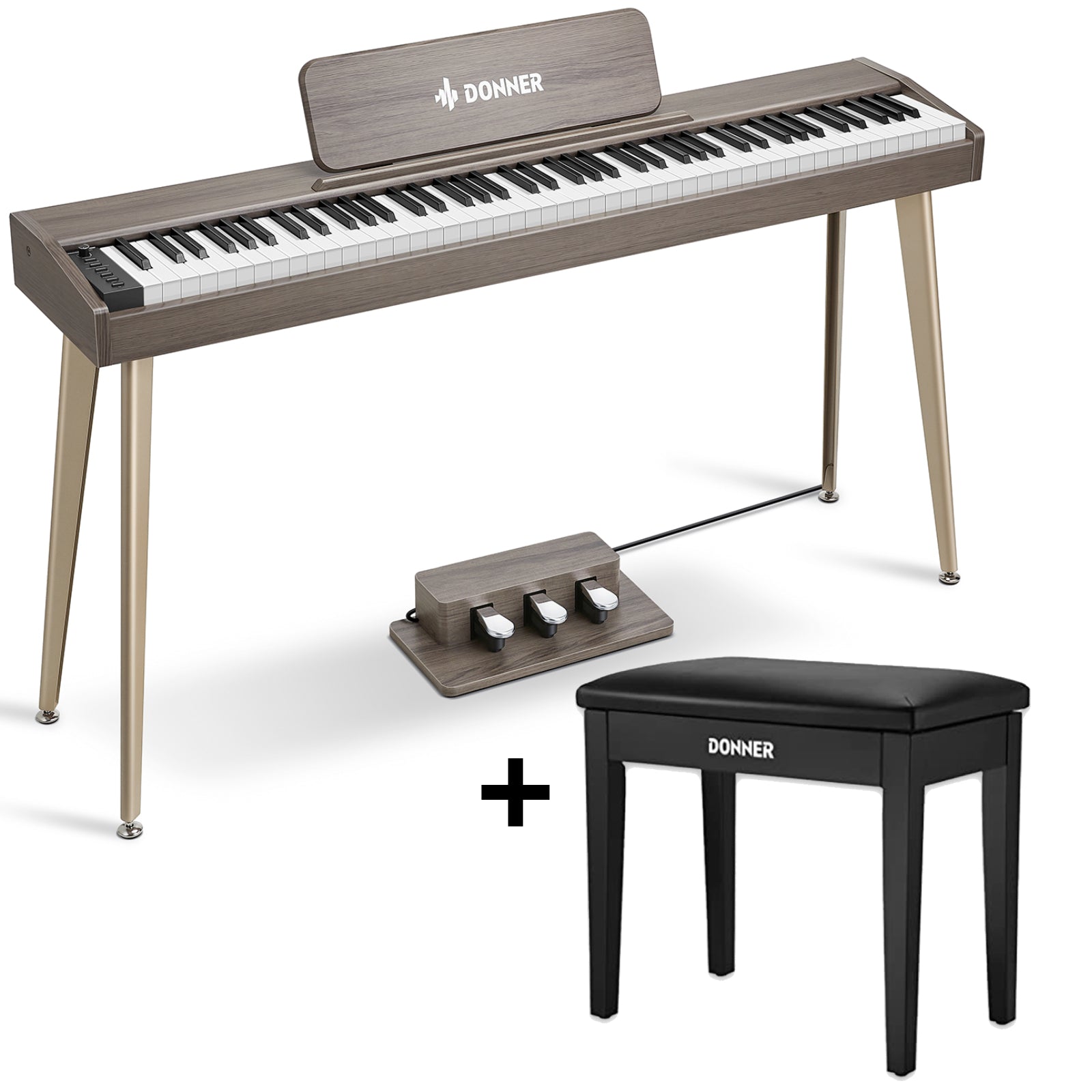 Donner DDP-60 Piano de teclado vertical de 88 teclas semipesadas