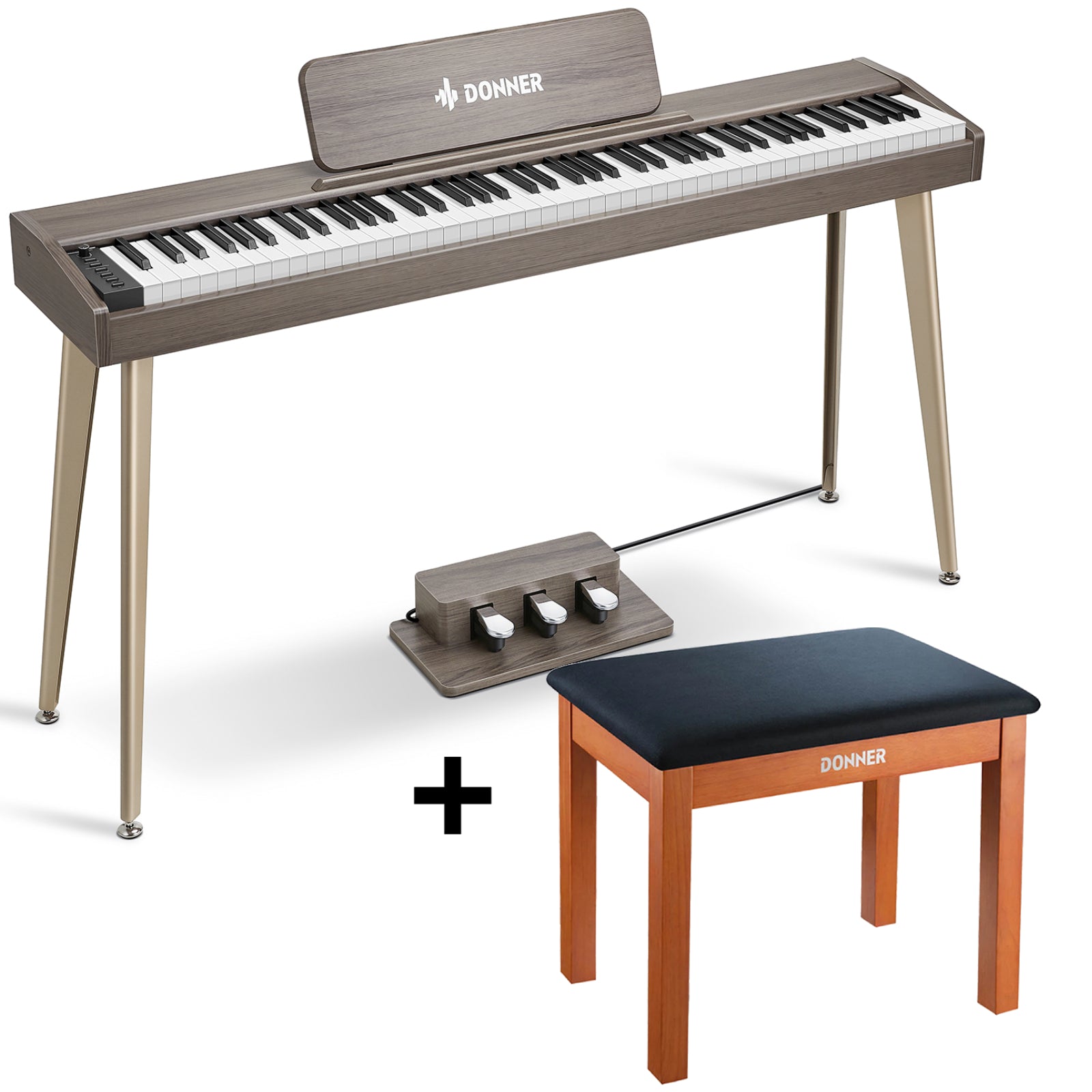 Donner DDP-60 Piano de teclado vertical de 88 teclas semipesadas