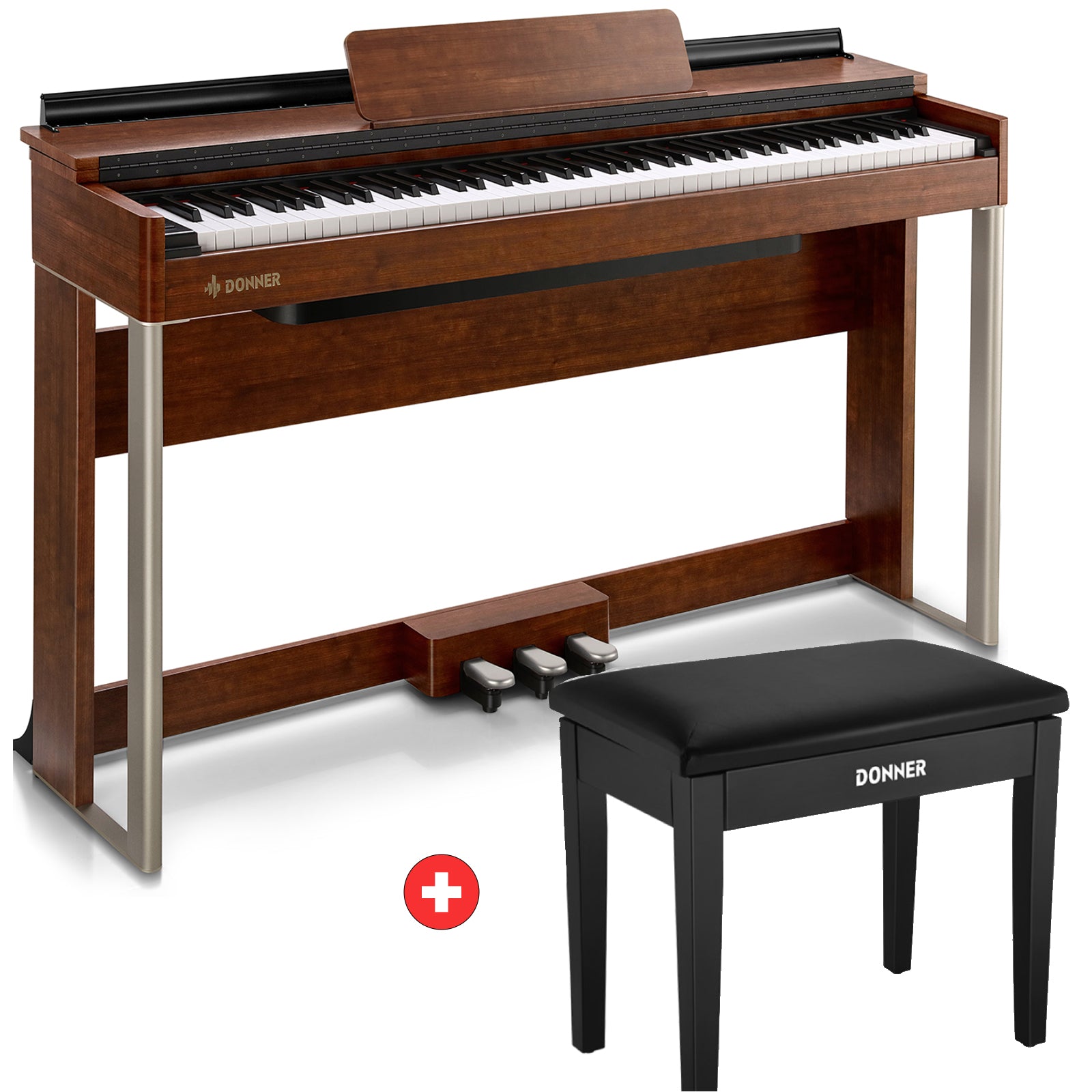 Donner DDP-200 Piano Digital con Teclado con Acción de Martillo