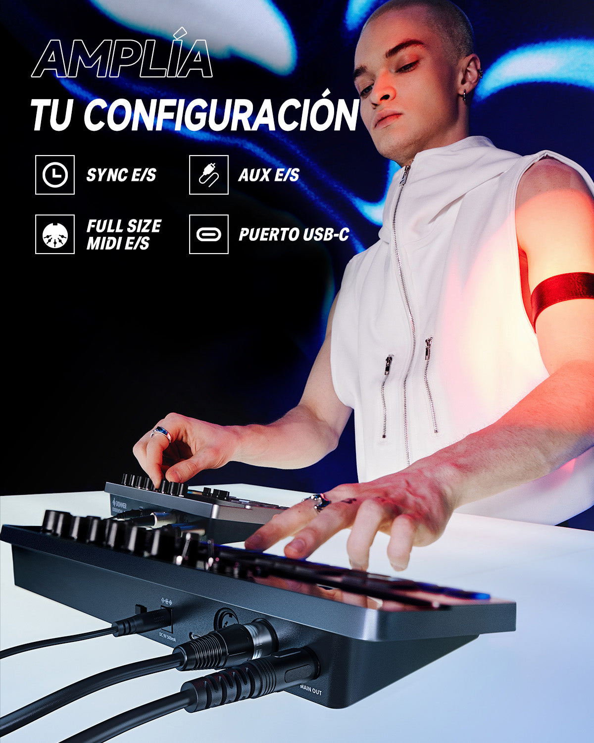 Donner Essential B1 Sintetizador de bajo analógico y secuenciador