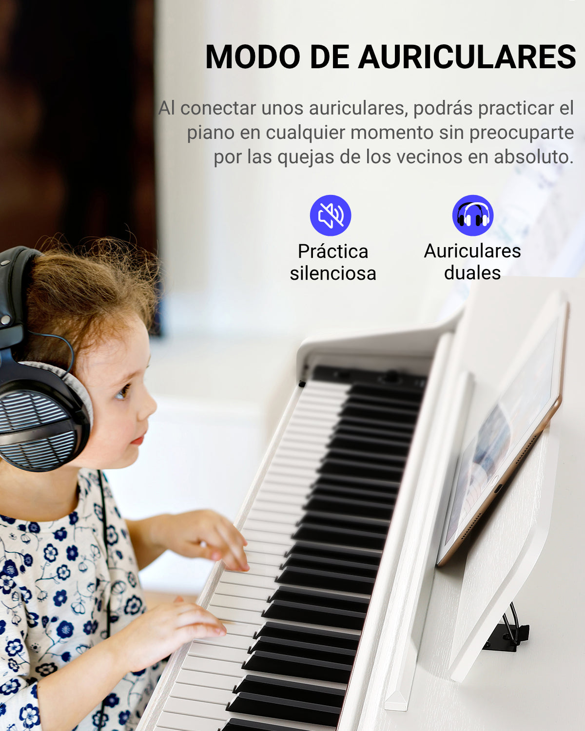 Donner DDP-100 Piano Clásico Digital-Blanco##