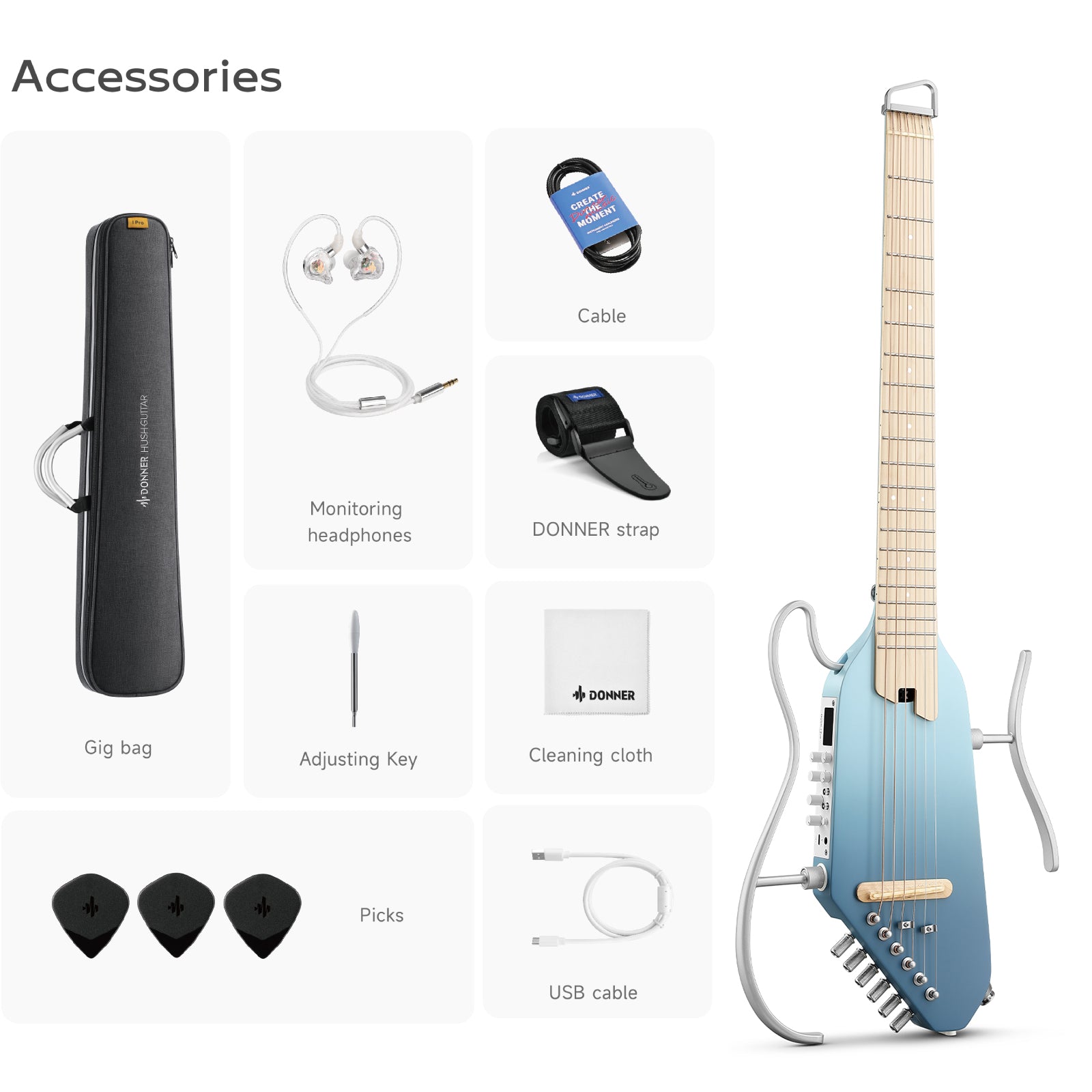 Donner HUSH™ I PRO Guitarra Eléctrica