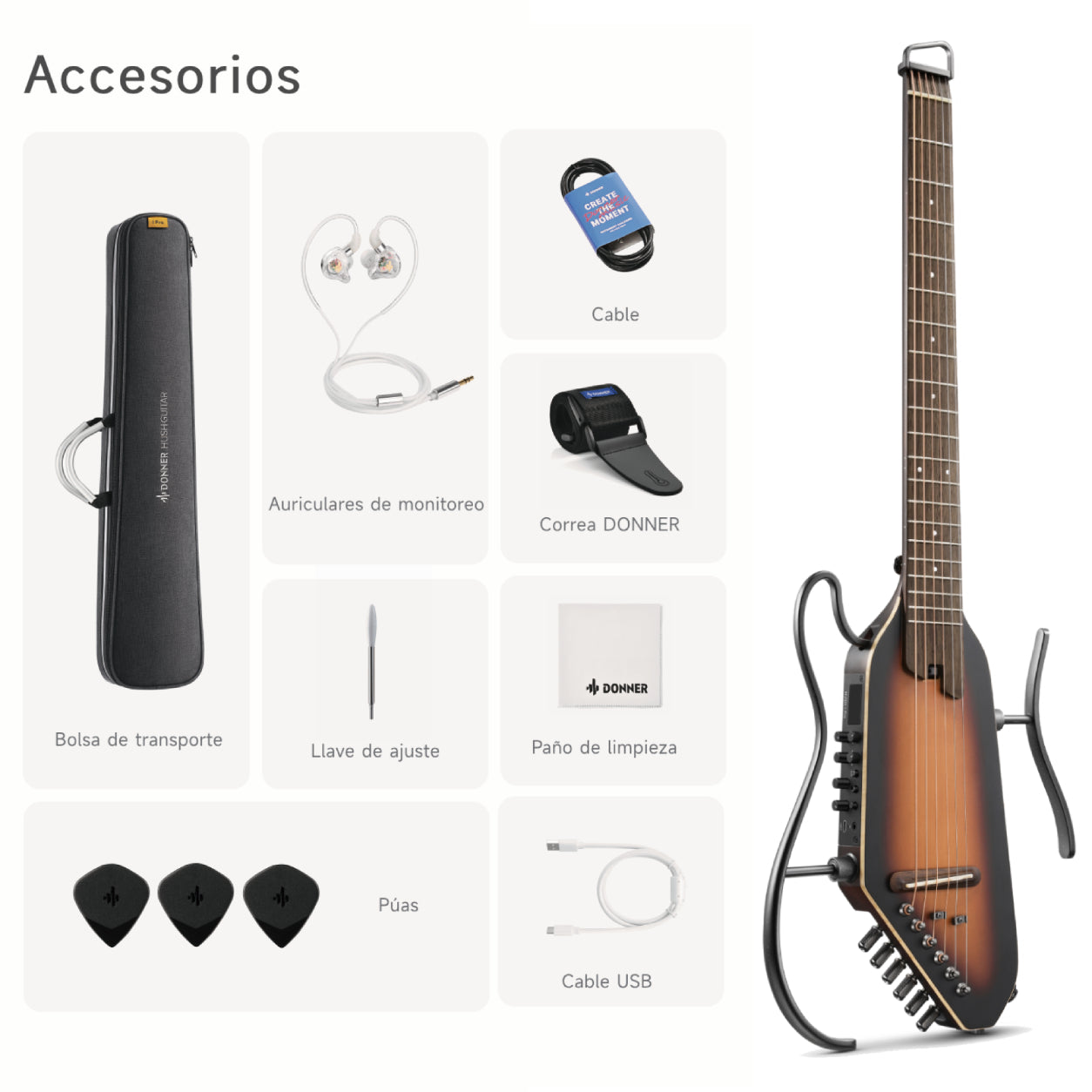 Donner HUSH-I PRO Guitarra Eléctrica