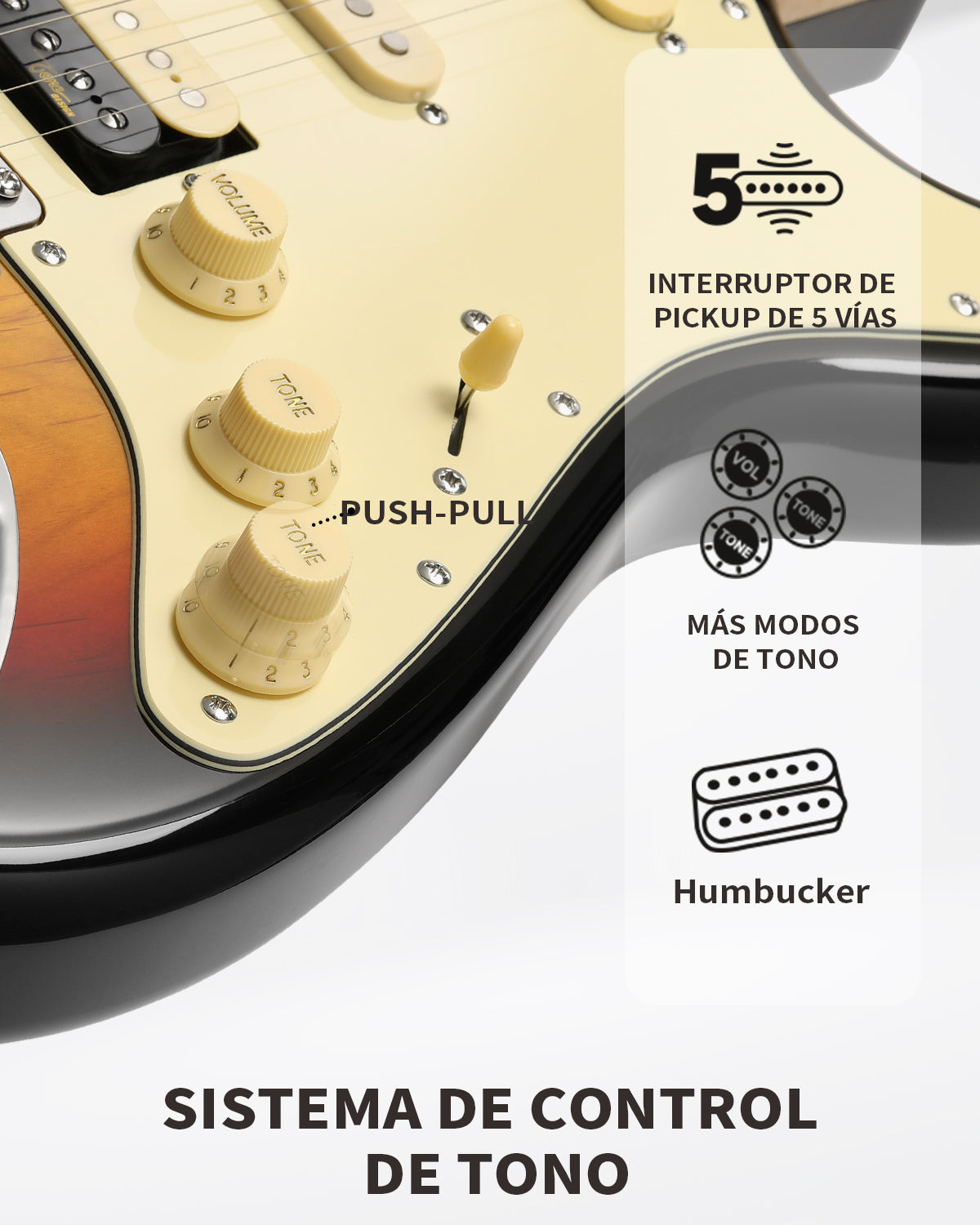 Donner DST-600 Guitarra Eléctrica Configuración SSH estilo vintage - C