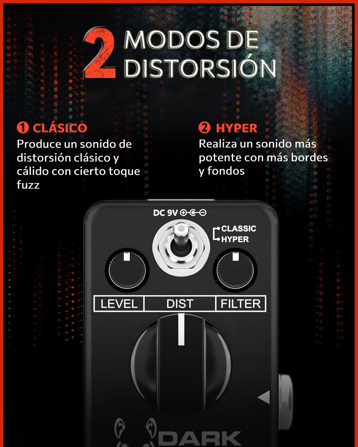 Products Donner Pedal de Distorsión con 2 Modos de Distorsión