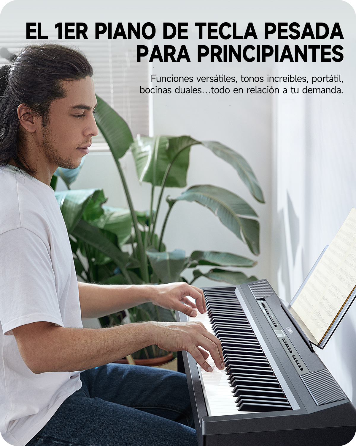 Donner DEP-20 de 88 Teclas Piano Digital Portátil de Peso Completo con Pedal de Sustain donner music mexico