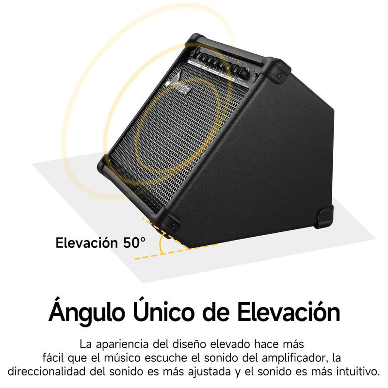 Donner DA-35 Amplificador de Batería y Teclado de 35 Watts con Entrada Auxiliar y Conección de Audio Inalámbrica, Ecualizador de 3 bandas y Salida DI