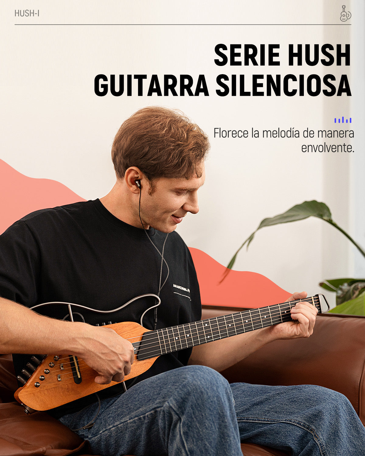 Donner HUSH-I Guitarra de viaje, guitarra silenciosa sin cabeza, guitarra acústica eléctrica ultraligera con marcos desmontablesDonner HUSH-I Guitarra de viaje, guitarra silenciosa sin cabeza, guitarra acústica eléctrica ultraligera con marcos desmontables donner music mexico