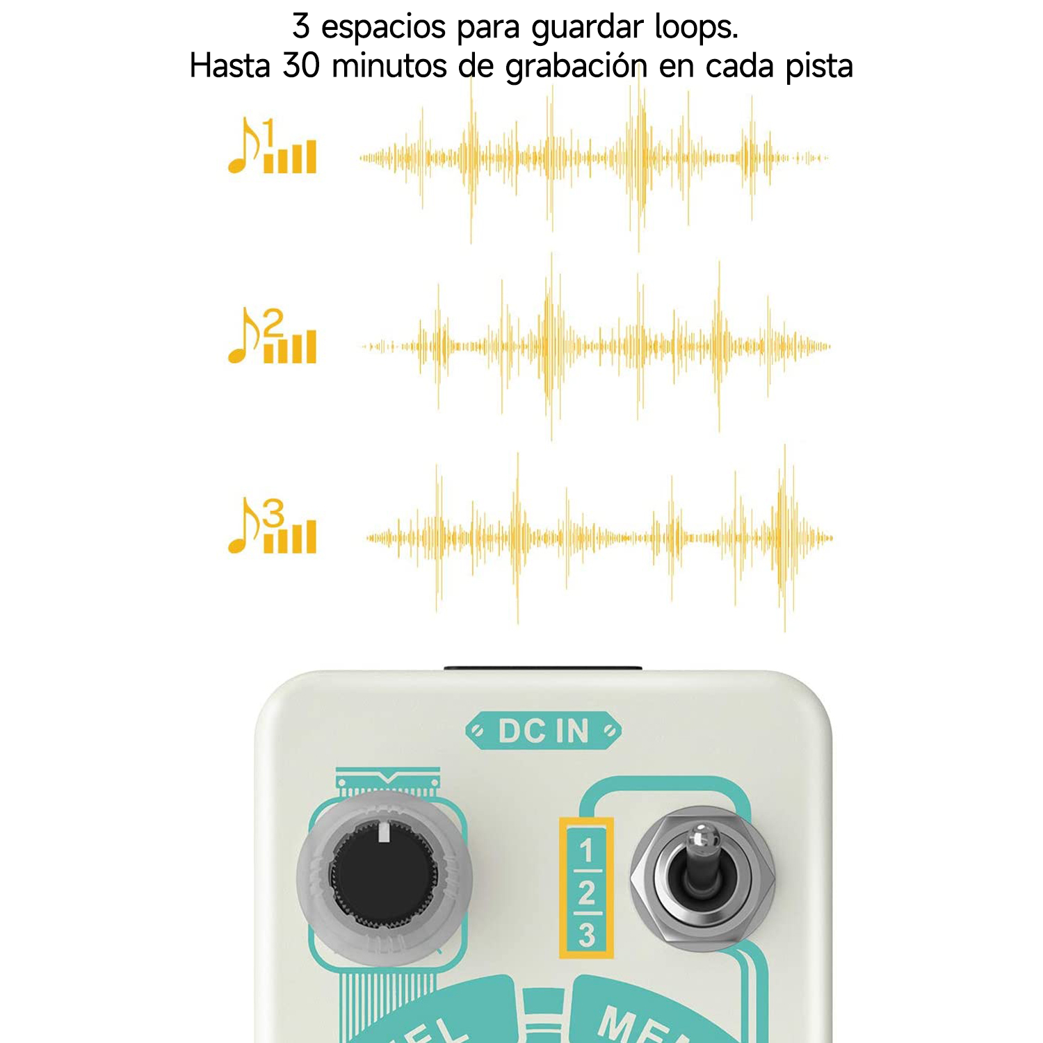 Donner Pedal de guitarra Triple Looper donner music mexico
