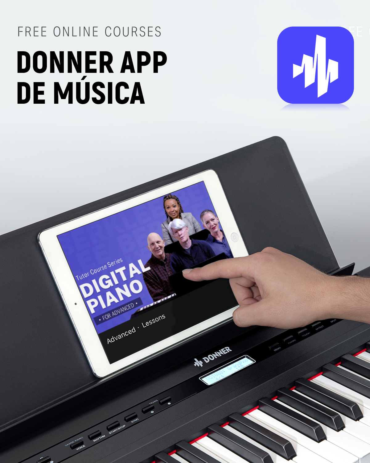 Donner DEP-20 de 88 Teclas Piano Digital Desmontable Pesadas con teclado ponderado y soporte de muebles, 3 pedales donner music mexico