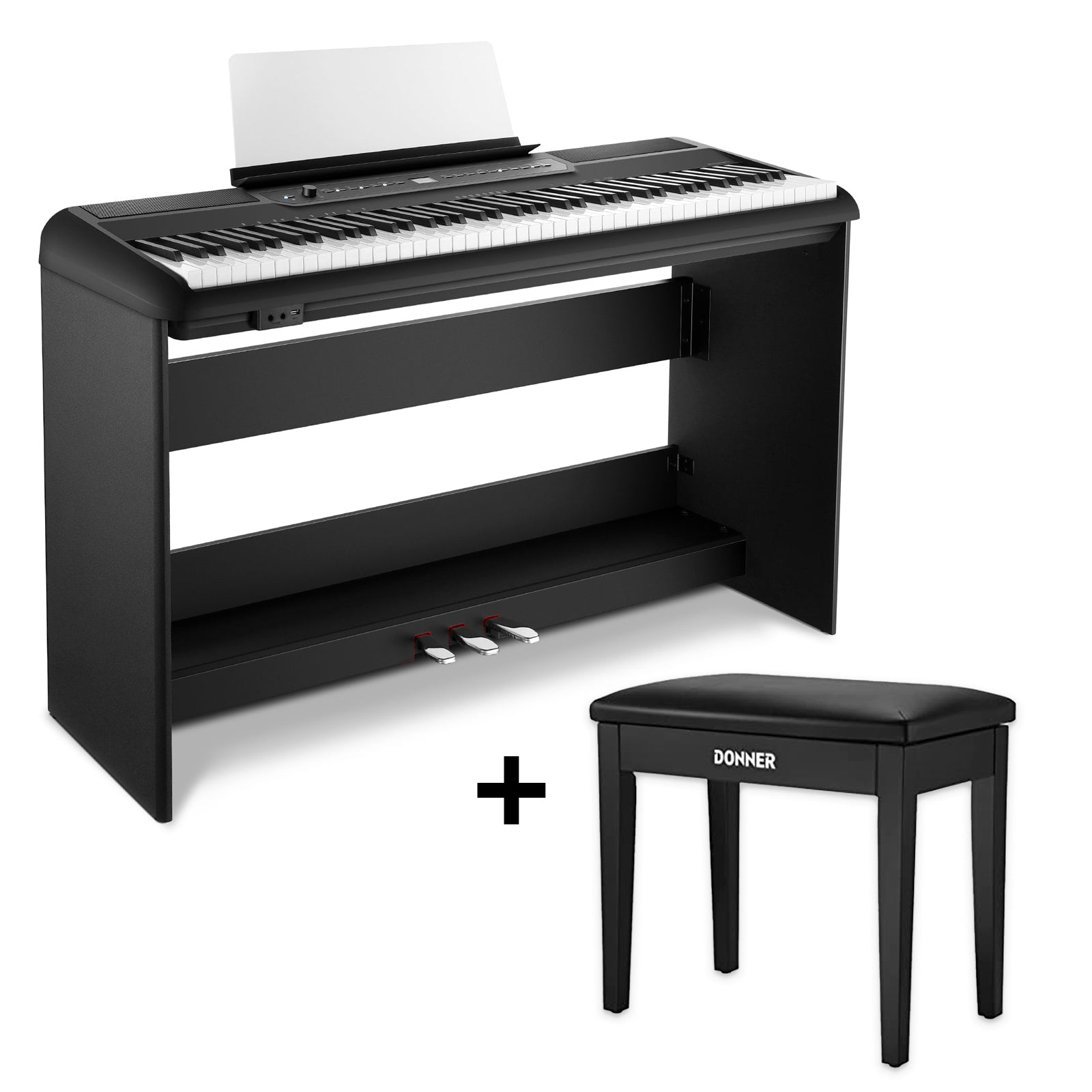 Donner SE-1 Piano Digital Portátil de 88 Teclas Pesadas con Stand