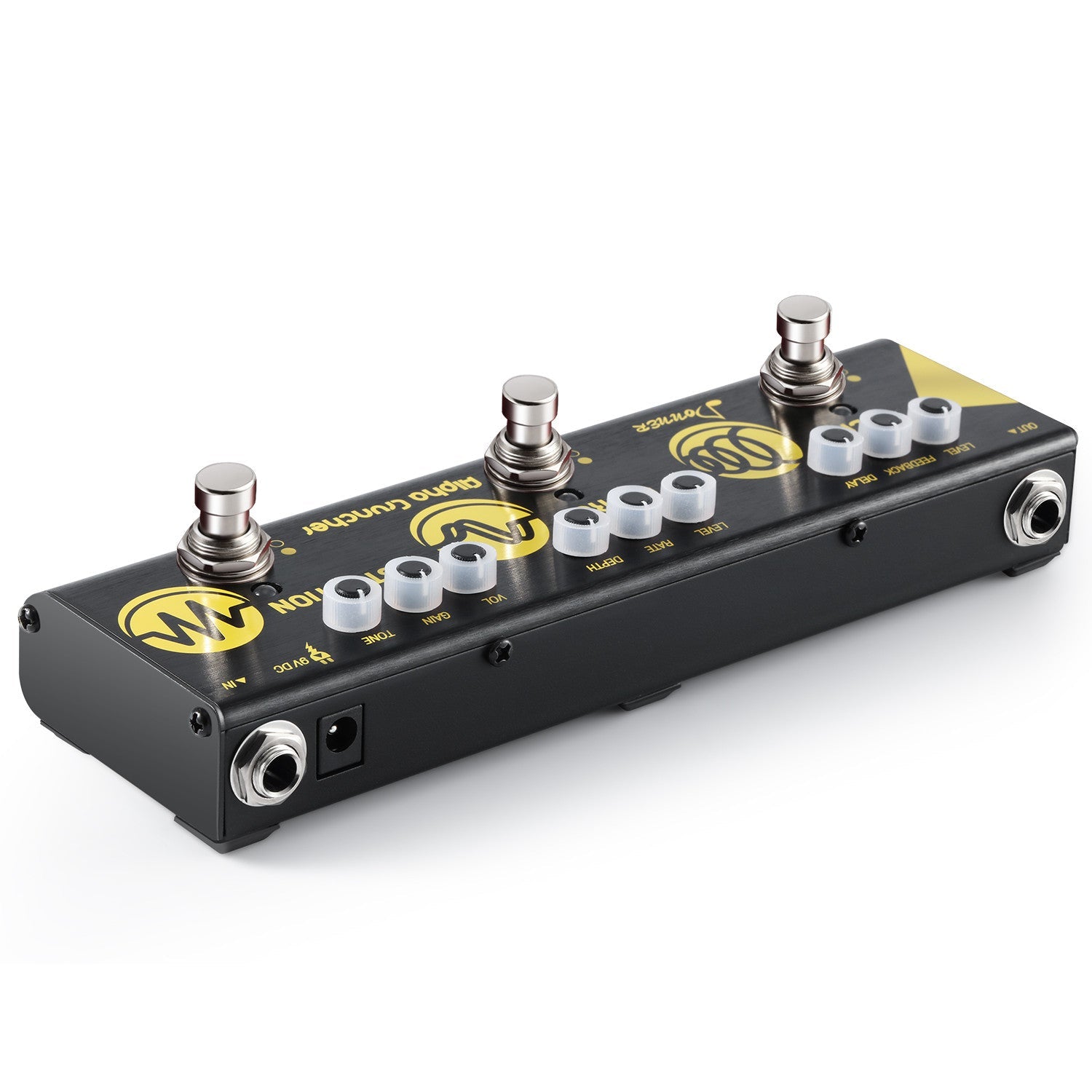 Donner Multi Guitar Effect Pedal Alpha Cruncher with Delay Chorus Distortion Effects  with Adapter - Donnerdeal