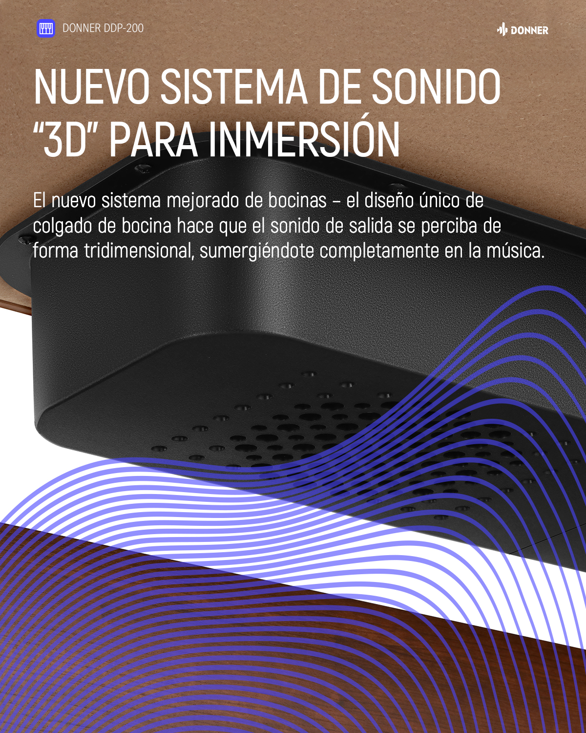 Donner DDP-200 Piano Vertical Digital de 88 Teclas Pesadas