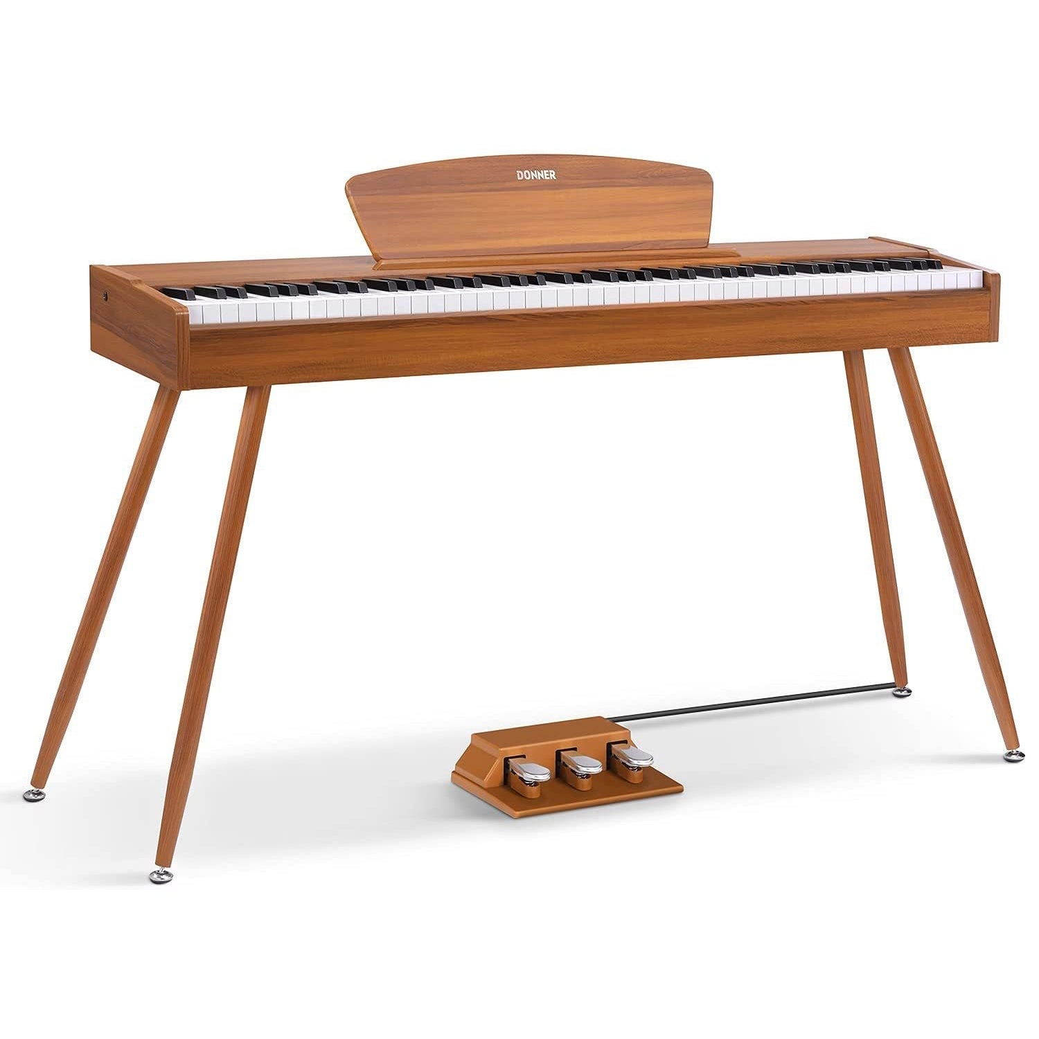 Donner DDP-80 de 88 Teclas Piano Digital de Peso Completo, Acabado de Madera donner music mexico